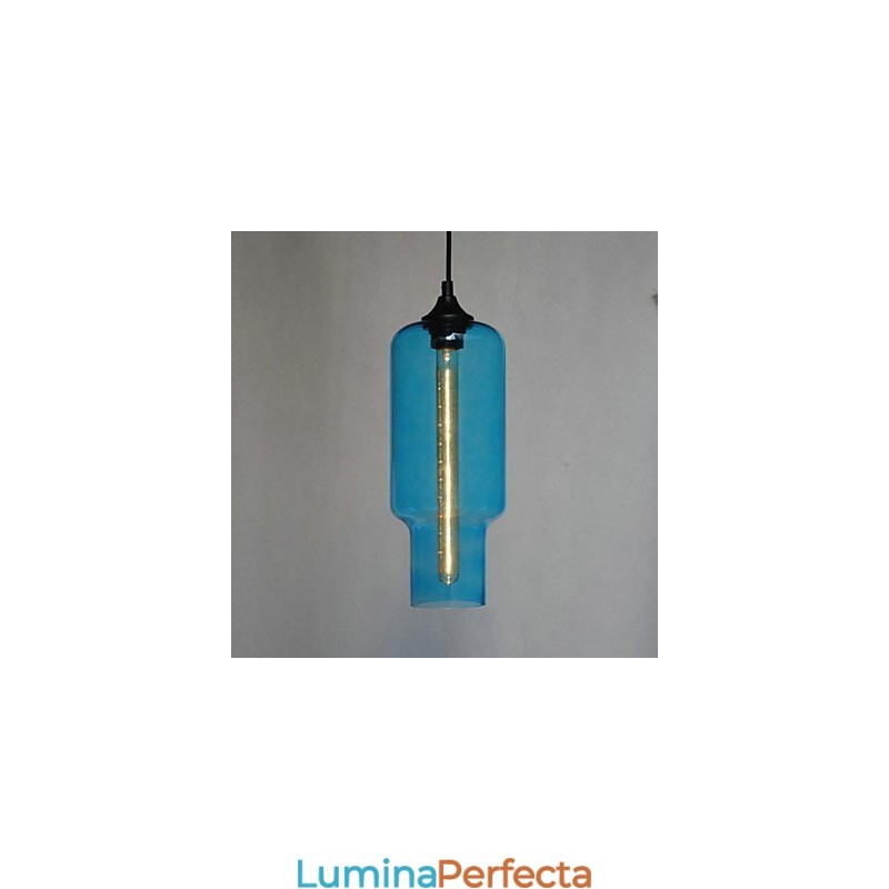 Lampă suspendată modernă din sticlă cu design maro Bubble