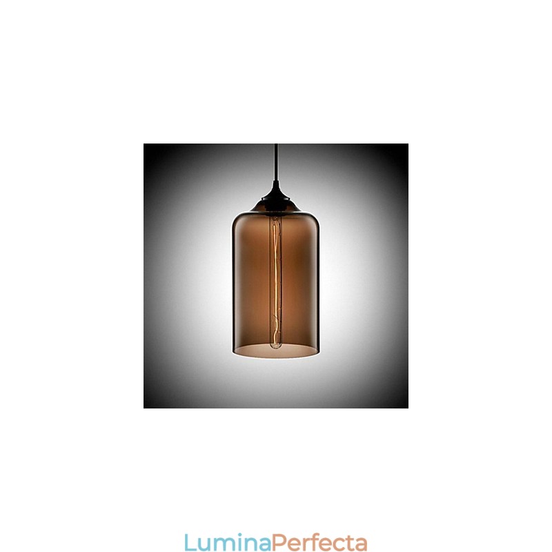 Pandantiv cu design sticle 1 lumină Pictură concisă din fier