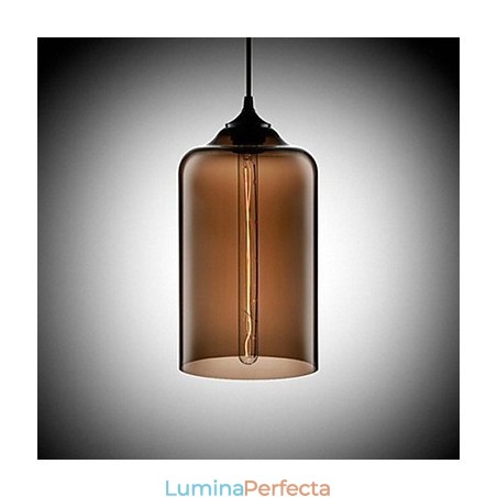 Pandantiv cu design sticle 1 lumină Pictură concisă din fier Pandantiv cu design sticle 1 lumină Pictură concisă din fier