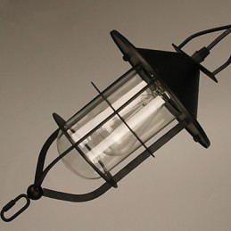 Lampă suspendată din metal cu pictură în stil retro