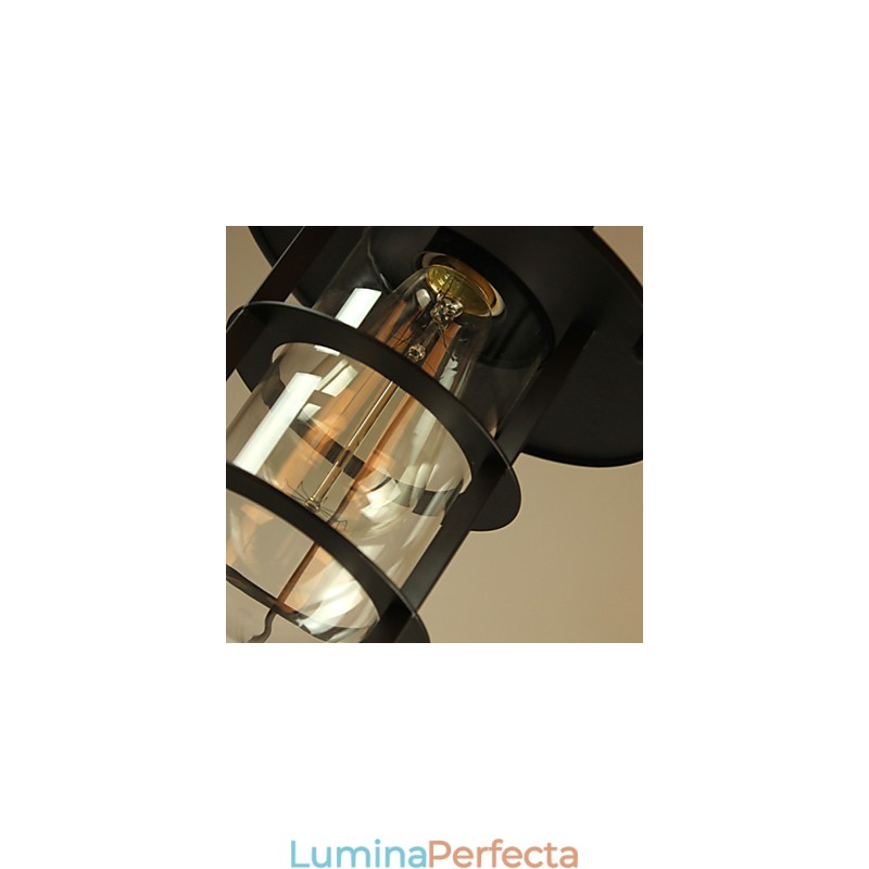 Lampă suspendată din metal cu pictură în stil retro