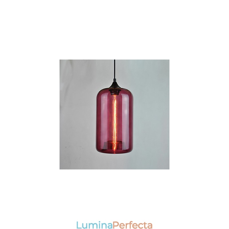 Pandantiv cu design sticle, 1 lumină, pictură minimalistă din fier