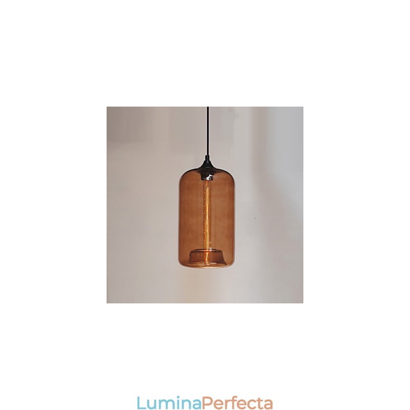 Pandantiv cu design sticle, 1 lumină, pictură minimalistă din fier