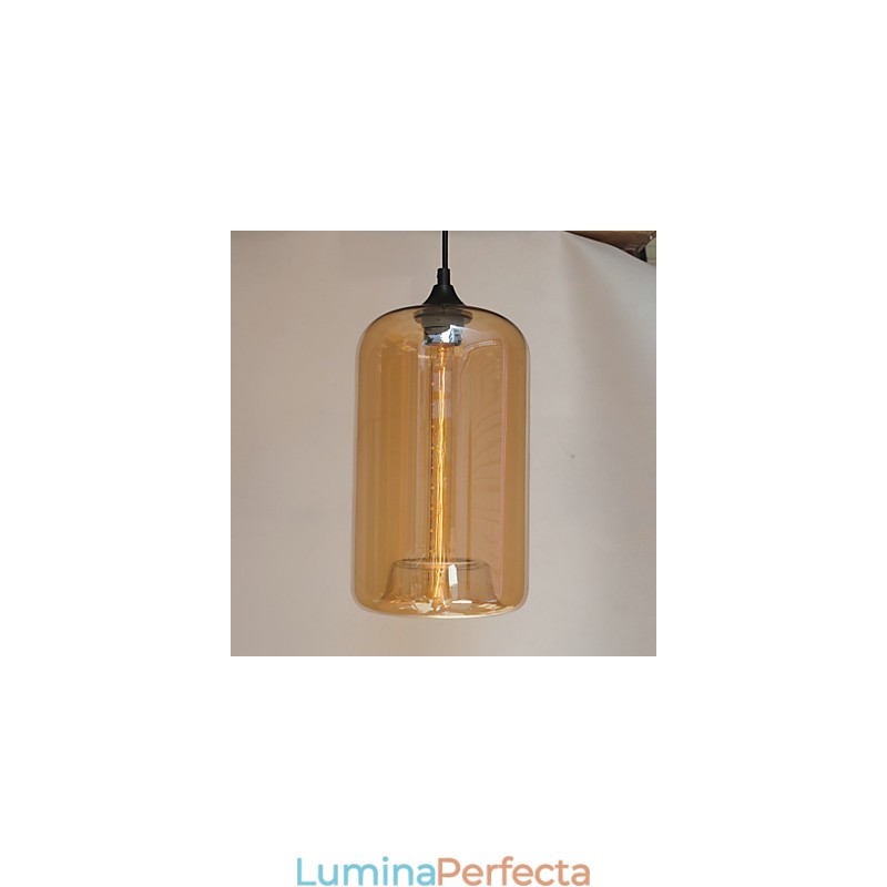 Pandantiv cu design sticle, 1 lumină, pictură minimalistă din fier