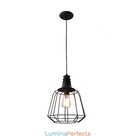 Rustic Lodge Retro Country Mini Stil Pictură Metal Pendant Lampă Garaj