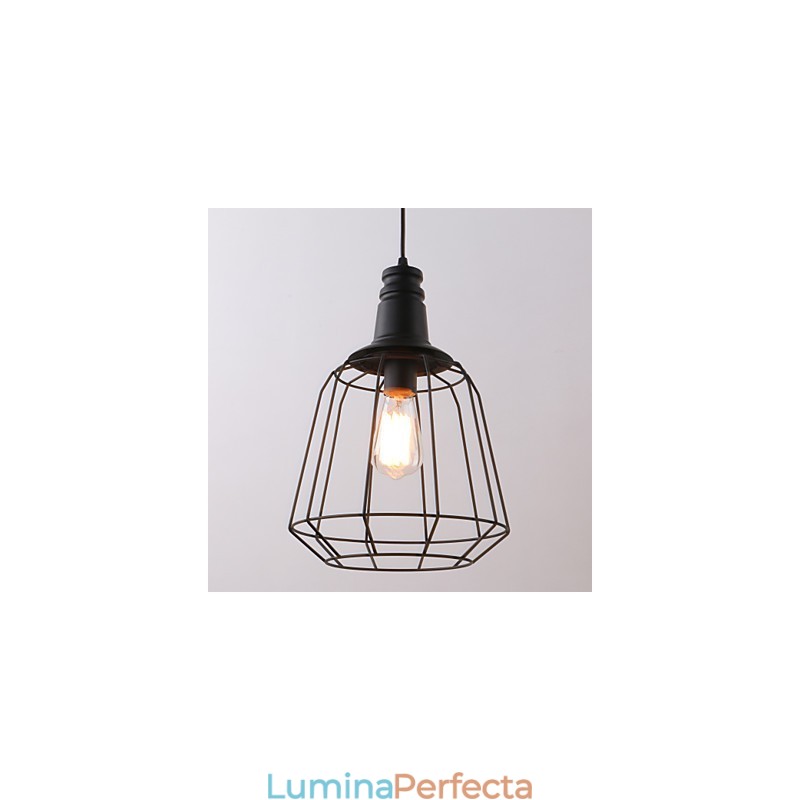 Rustic Lodge Retro Country Mini Stil Pictură Metal Pendant Lampă Garaj