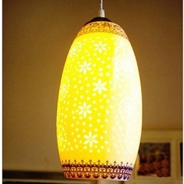 Lampă retro din ceramică Scări Albastru Candelabru cu un singur cap Creativ