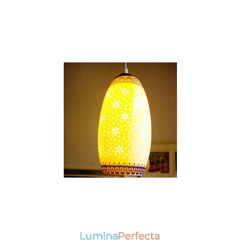 Lampă retro din ceramică Scări Albastru Candelabru cu un singur cap Creativ