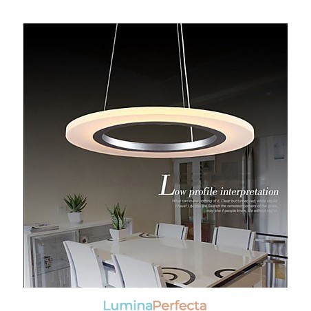 Lampă suspendată Candelabru de tavan rotund Lămpi de plafon din acril lăptos cu un singur inel Lampă suspendată Candelabru de tavan rotund Lămpi de plafon din acril lăptos cu un singur inel