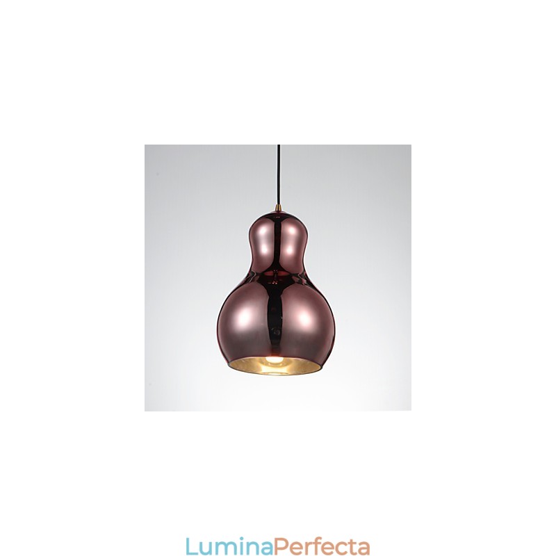 Lampă suspendată în formă de tărtăcuță 1 lumină modernă simplitate auriu crom aur roz chihlimbar gri fumuriu sticlă și oțel carbon