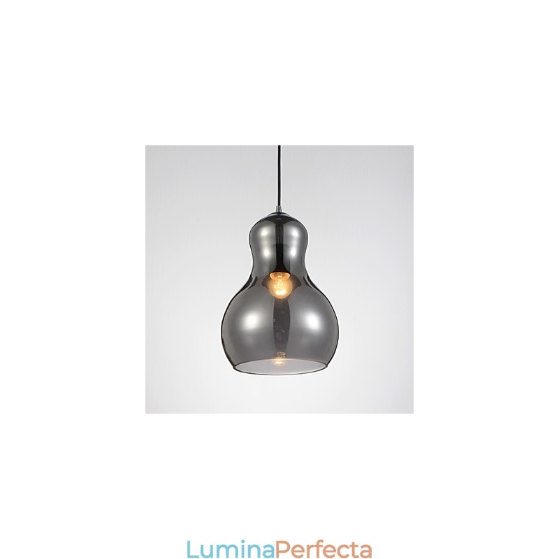 Lampă suspendată în formă de tărtăcuță 1 lumină modernă simplitate auriu crom aur roz chihlimbar gri fumuriu sticlă și oțel carbon