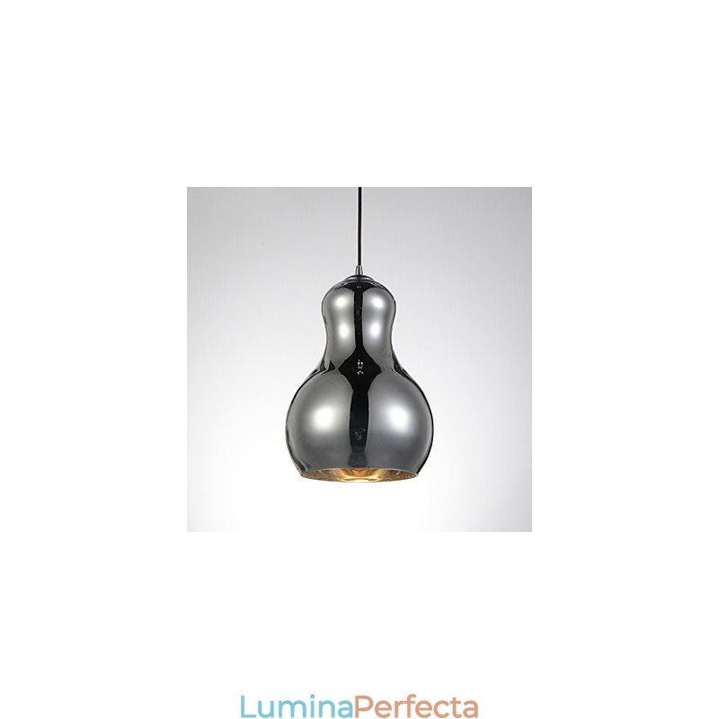 Lampă suspendată în formă de tărtăcuță 1 lumină modernă simplitate auriu crom aur roz chihlimbar gri fumuriu sticlă și oțel carbon