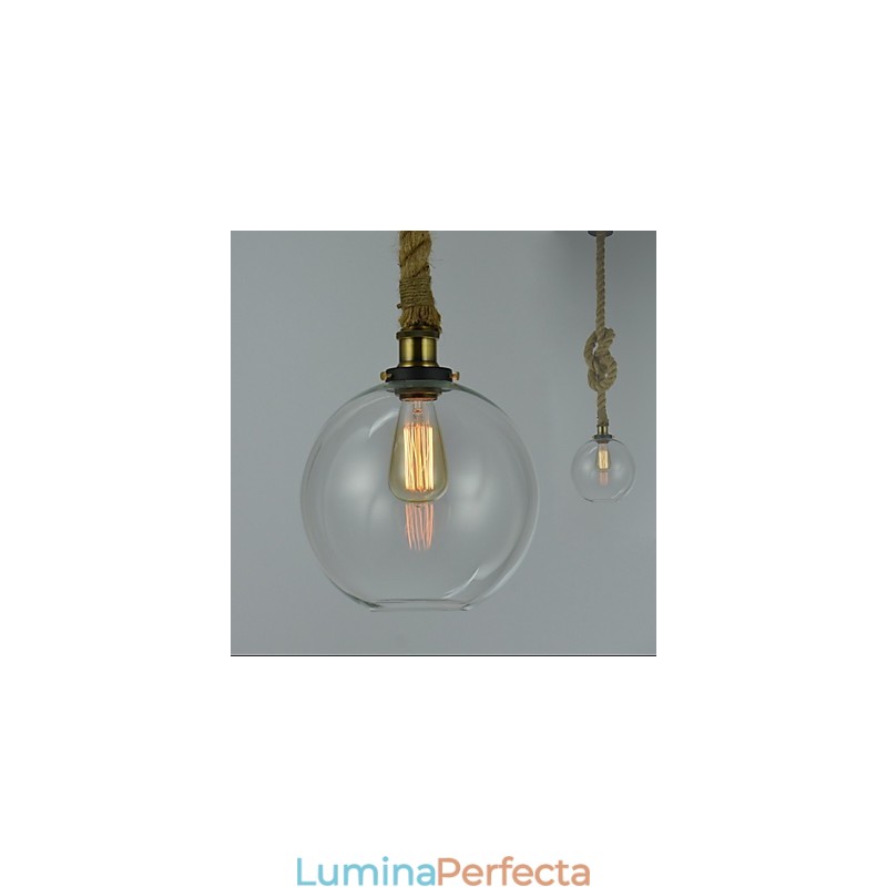 American Country Vintage Industrial Creativ Candelabru din sticla Single Head Rope