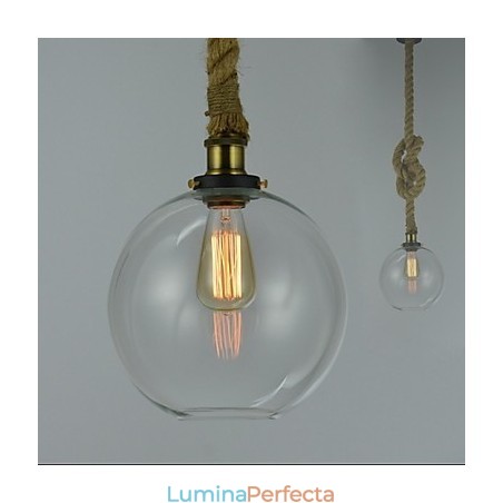 American Country Vintage Industrial Creativ Candelabru din sticla Single Head Rope