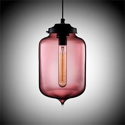 Lampă cu pandantiv din sticlă, retro, creativă, cafenea în castronul cu peștișor