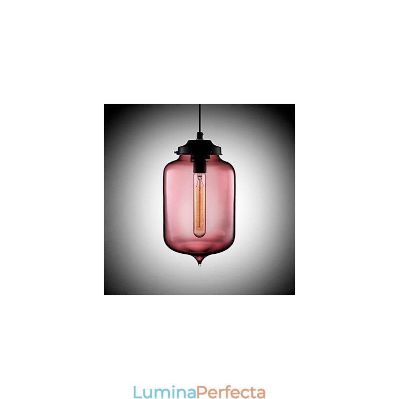 Lampă cu pandantiv din sticlă, retro, creativă, cafenea în castronul cu peștișor