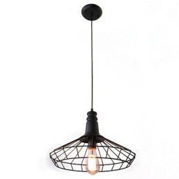 Rustic Lodge Retro Country Mini Stil Pictură Metal Pendant Lampă Garaj