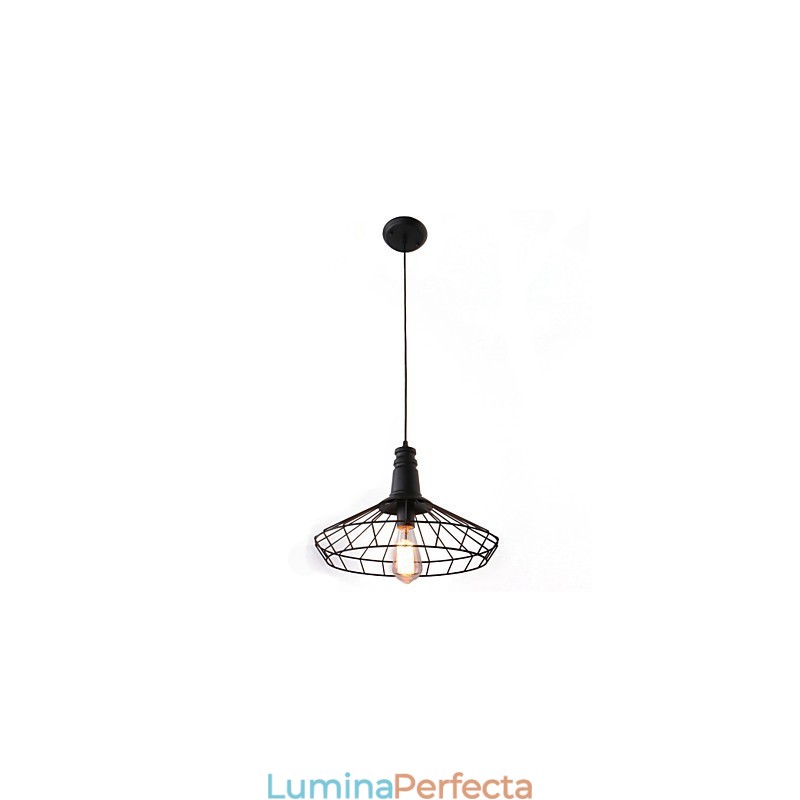 Rustic Lodge Retro Country Mini Stil Pictură Metal Pendant Lampă Garaj