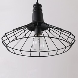 Rustic Lodge Retro Country Mini Stil Pictură Metal Pendant Lampă Garaj