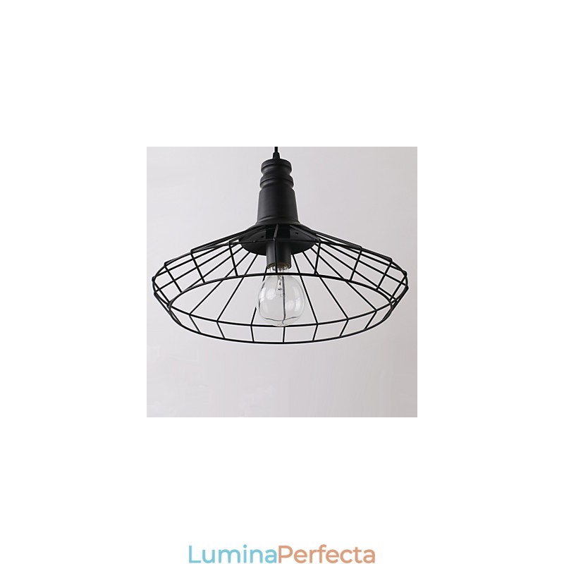 Rustic Lodge Retro Country Mini Stil Pictură Metal Pendant Lampă Garaj
