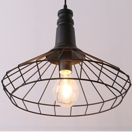 Rustic Lodge Retro Country Mini Stil Pictură Metal Pendant Lampă Garaj