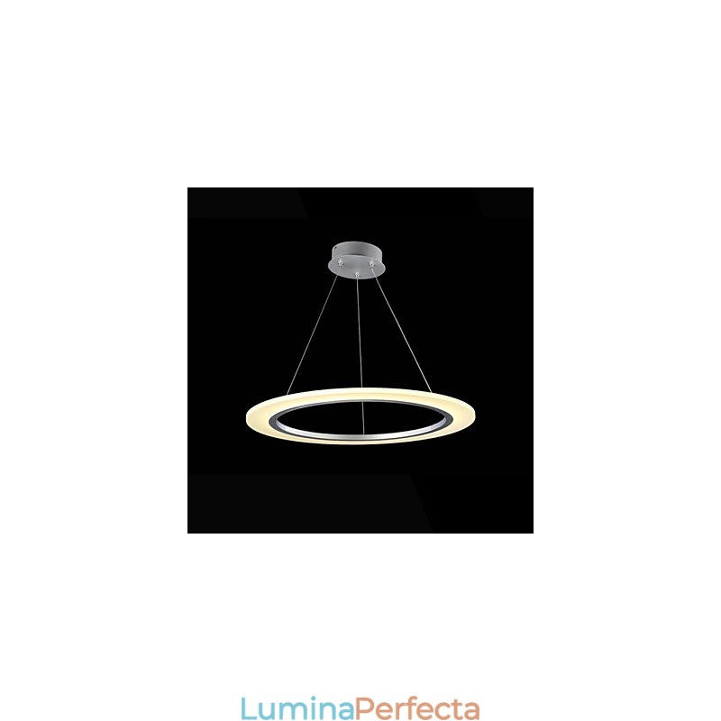 Lampă suspendată Candelabru de tavan rotund Lămpi de plafon din acril lăptos cu un singur inel