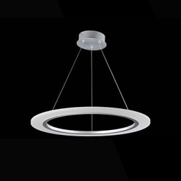 Lampă suspendată Candelabru de tavan rotund Lămpi de plafon din acril lăptos cu un singur inel