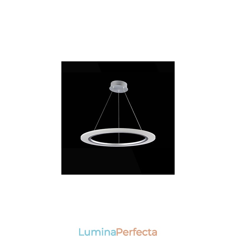 Lampă suspendată Candelabru de tavan rotund Lămpi de plafon din acril lăptos cu un singur inel