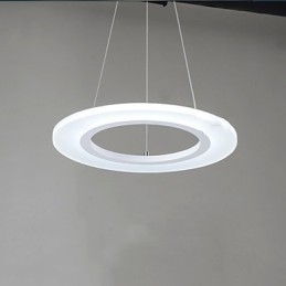 Lampă suspendată Candelabru de tavan rotund Lămpi de plafon din acril lăptos cu un singur inel