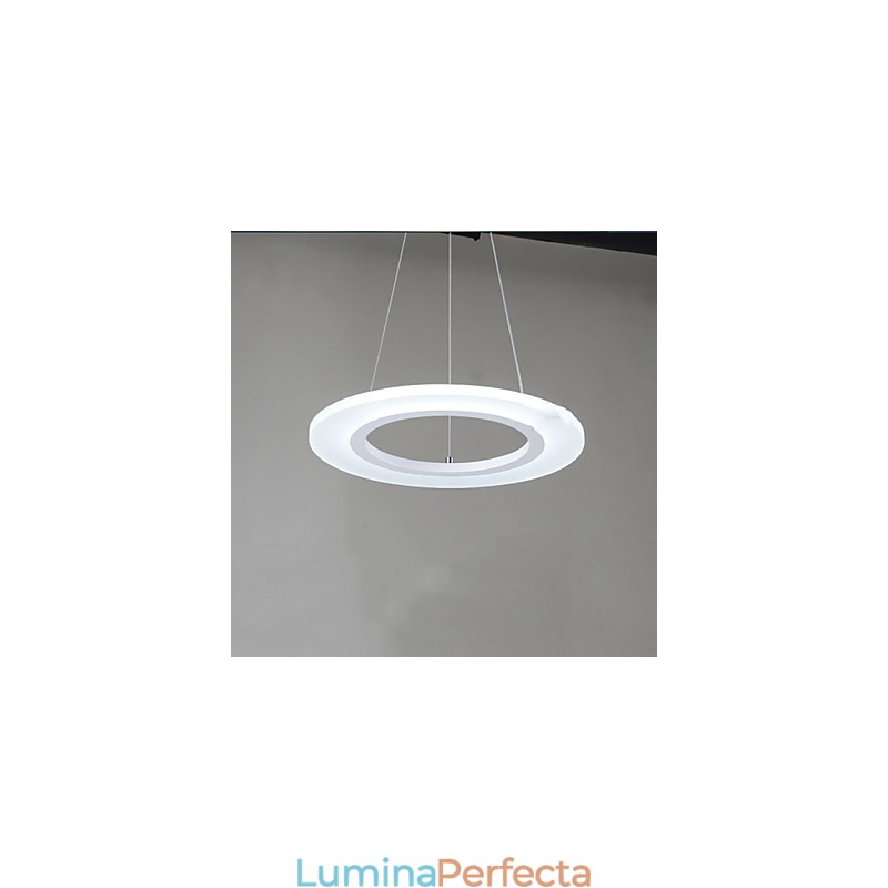 Lampă suspendată Candelabru de tavan rotund Lămpi de plafon din acril lăptos cu un singur inel