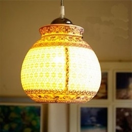 Lampă retro din ceramică Scări Albastru Candelabru cu un singur cap Creativ