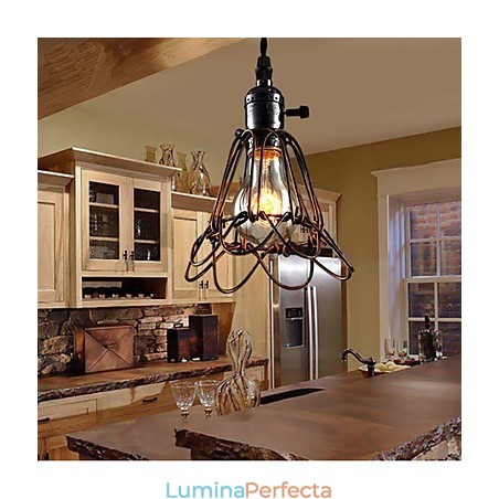 American Country Industrial Wind Lamp Retro Mic Candelabru Iron Cage American Country Industrial Wind Lamp Retro Mic Candelabru Iron Cage