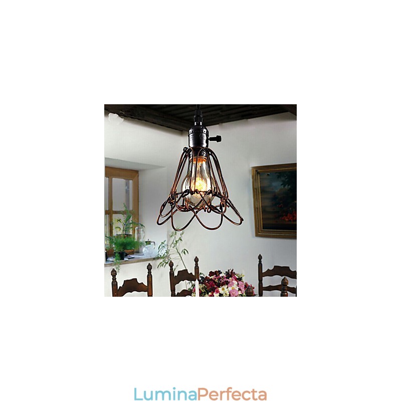 American Country Industrial Wind Lamp Retro Mic Candelabru Iron Cage