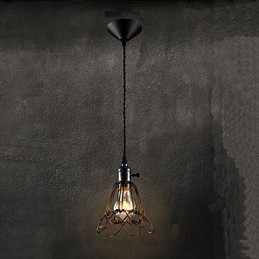 American Country Industrial Wind Lamp Retro Mic Candelabru Iron Cage