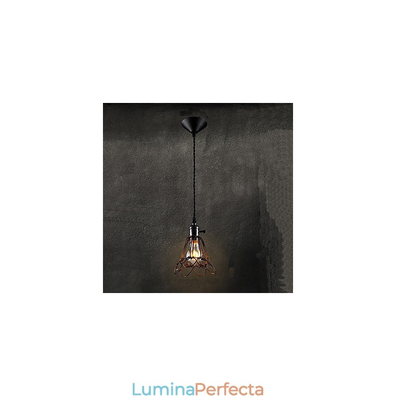 American Country Industrial Wind Lamp Retro Mic Candelabru Iron Cage