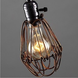 American Country Industrial Wind Lamp Retro Mic Candelabru Iron Cage