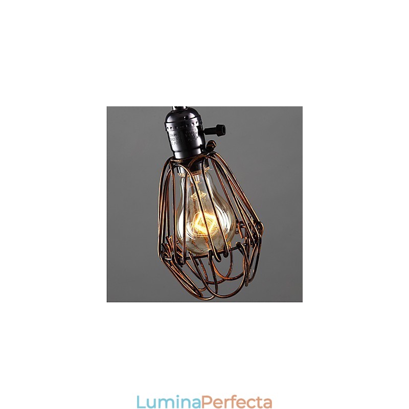 American Country Industrial Wind Lamp Retro Mic Candelabru Iron Cage