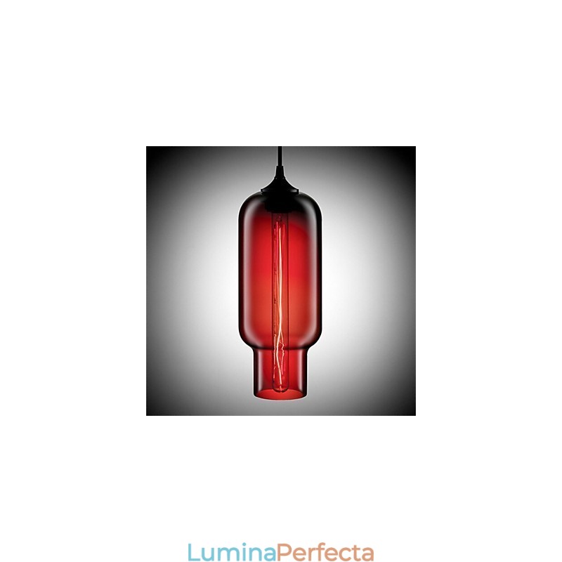 Lampă cu pandantiv din sticlă, retro, creativă, cafenea în bolul cu peștișor