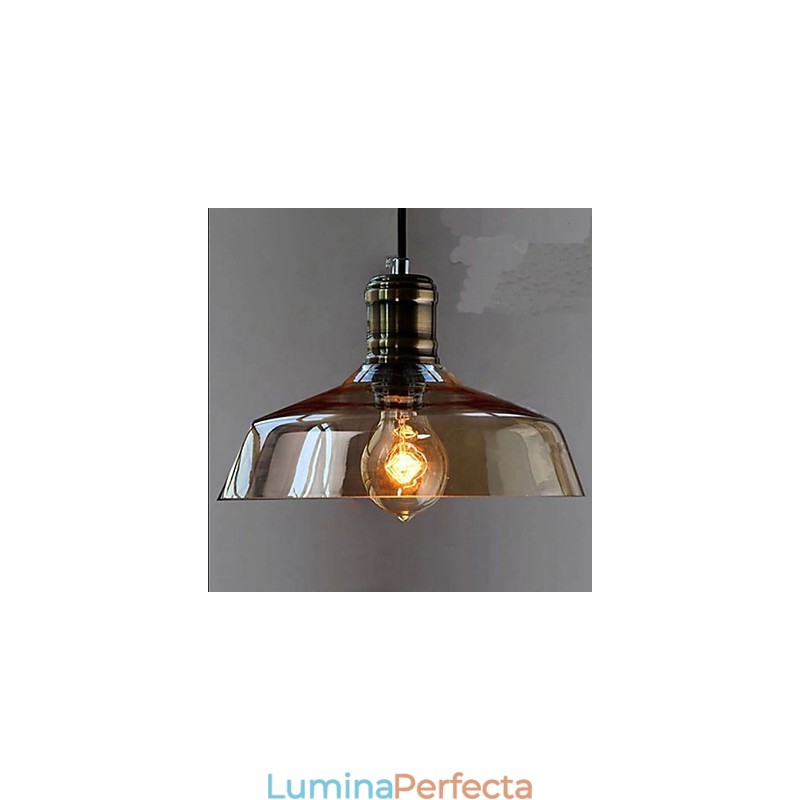 Lampă suspendată din sticlă retro simplă