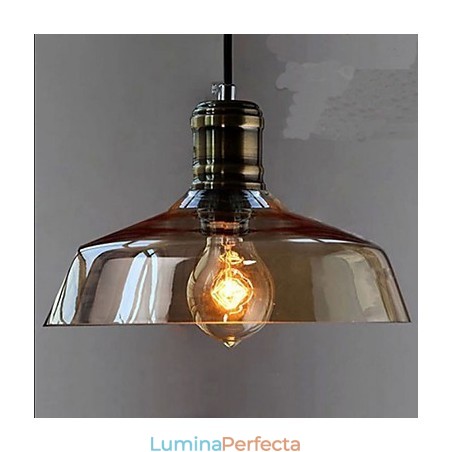 Lampă suspendată din sticlă retro simplă Lampă suspendată din sticlă retro simplă
