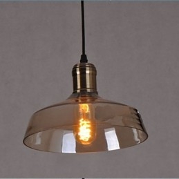 Lampă suspendată din sticlă retro simplă