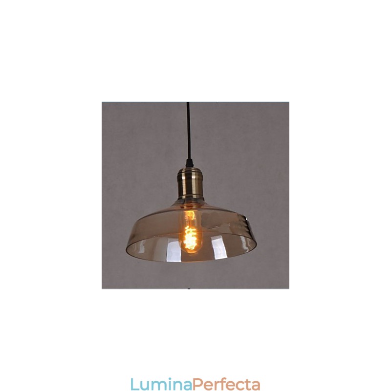 Lampă suspendată din sticlă retro simplă