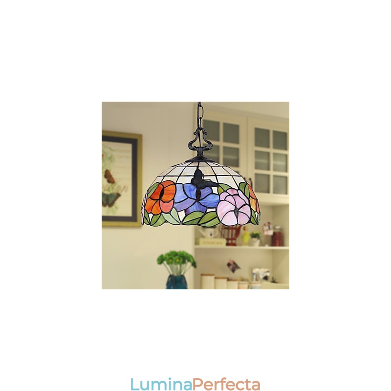 Candelabru de vitraliu de arte creative rurale, care restaurează căile antice