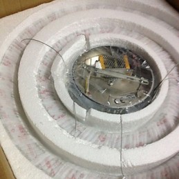 Lumină suspendată din cristal, reglabilă, Candelabru circular modern Lămpi de iluminat Plafoniere rotunde alb rece Corpuri cu telecomandă
