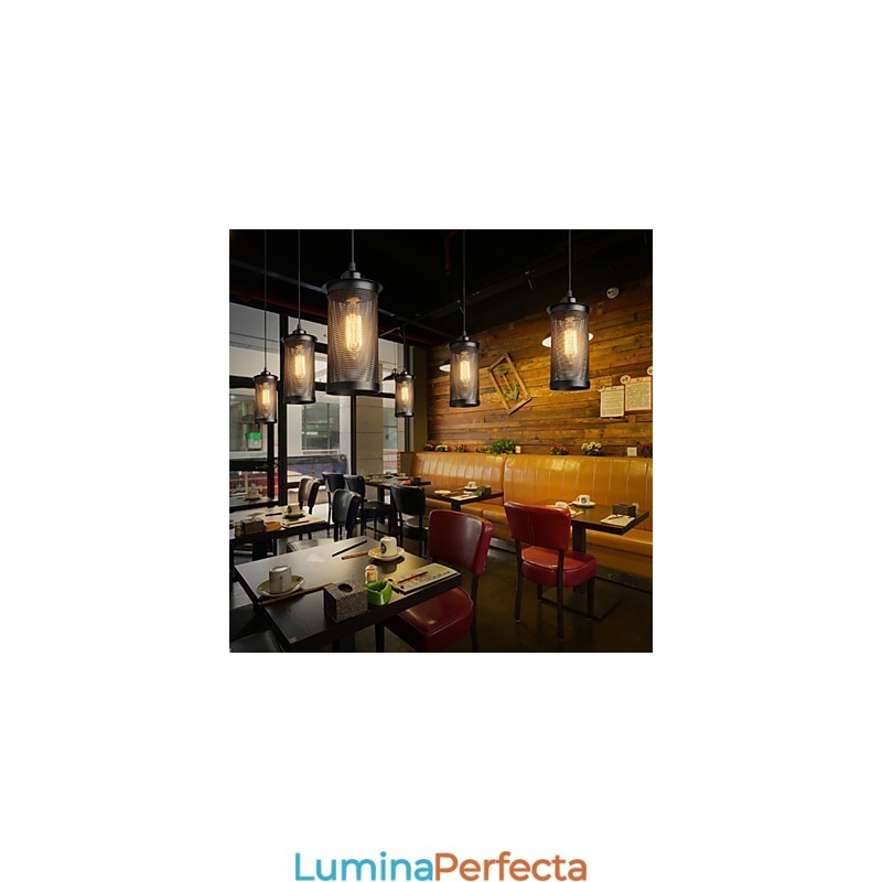 Lampă de suspendare creativă din plasă metalică. Lampe de suspendare simple. Lampă de cafenea