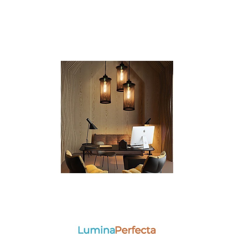 Lampă de suspendare creativă din plasă metalică. Lampe de suspendare simple. Lampă de cafenea
