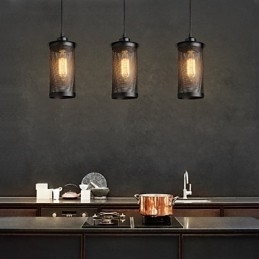 Lampă de suspendare creativă din plasă metalică. Lampe de suspendare simple. Lampă de cafenea