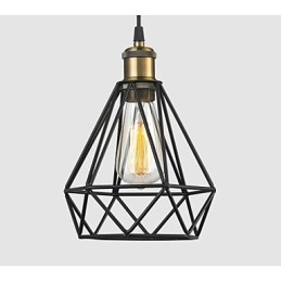 Sârmă industrială LUMINA PENDANT CUȘTII Cafe Loft Depozit Iluminat Cablu negru