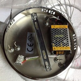 Lumină suspendată din cristal, reglabilă, Candelabru circular modern Lămpi de iluminat Plafoniere rotunde alb rece Corpuri cu telecomandă