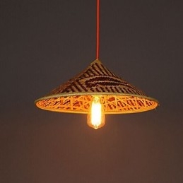 Pălărie din bambus Candelabru Candelabru Lampă Pește Oameni Pălării